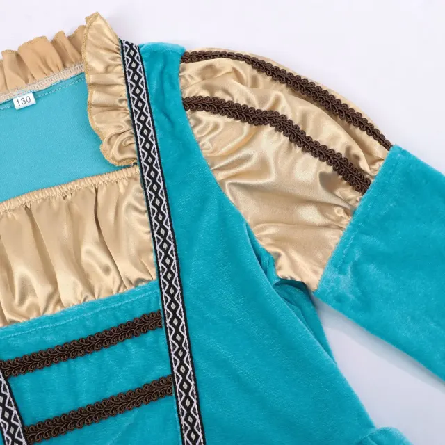 Kids Medieval Princess Cosplay Dress for Halloween Parties detail 6