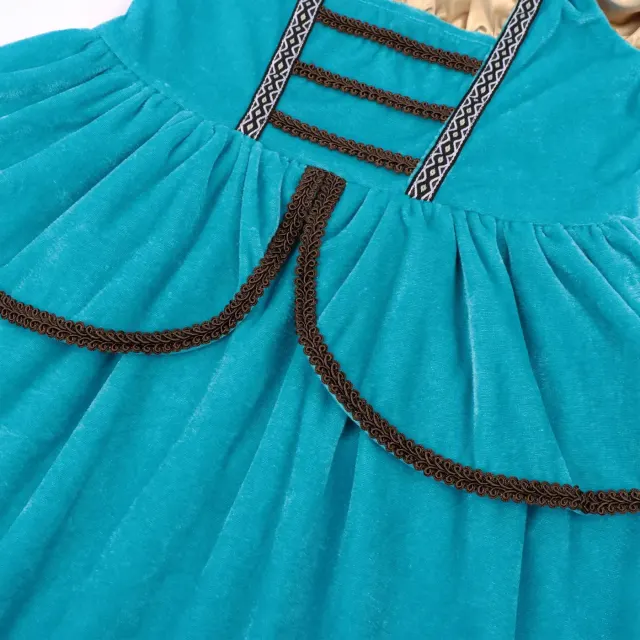 Kids Medieval Princess Cosplay Dress for Halloween Parties detail 9