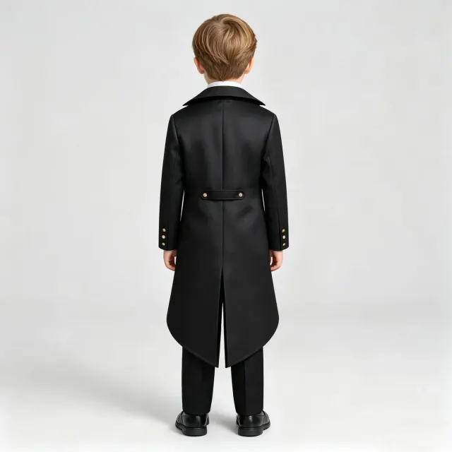 Kids Medieval Renaissance Punk Tailcoat Costume Set detail 4