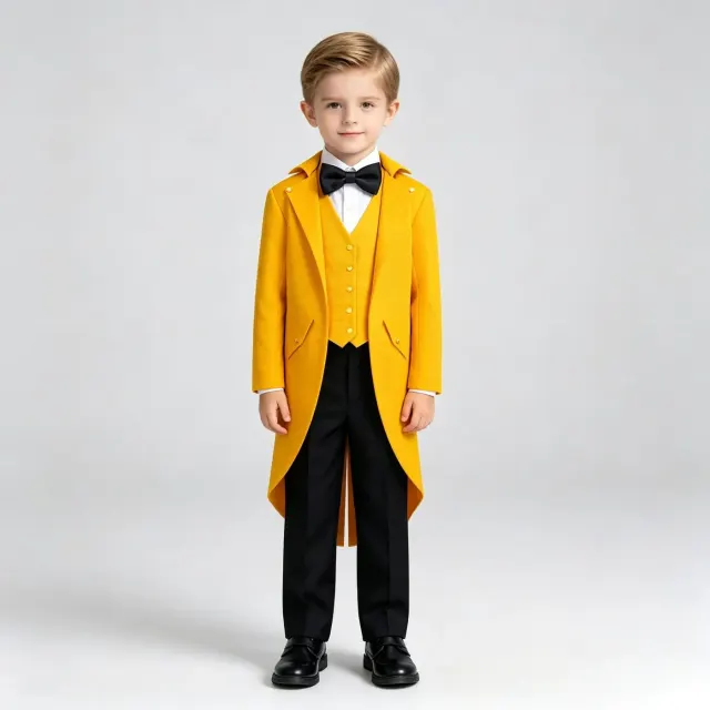 Kids Medieval Renaissance Punk Tailcoat Costume Set detail 8