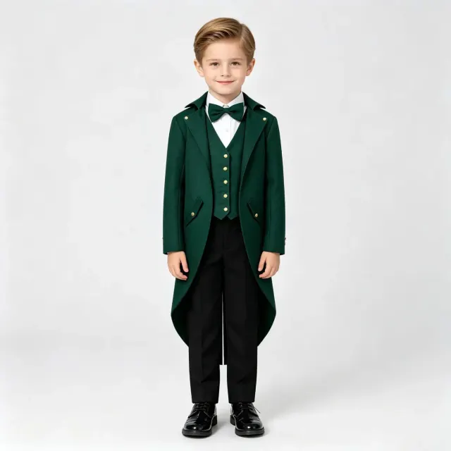 Kids Medieval Renaissance Punk Tailcoat Costume Set detail 12