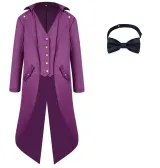 Purple Tailcoat with Bow Tie