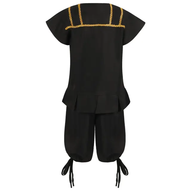 Kids Pirate Captain Cosplay Costume Set for Halloween Stage detail 3