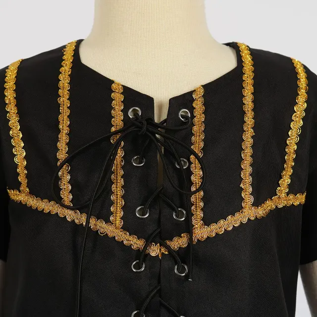 Kids Pirate Captain Cosplay Costume Set for Halloween Stage detail 4