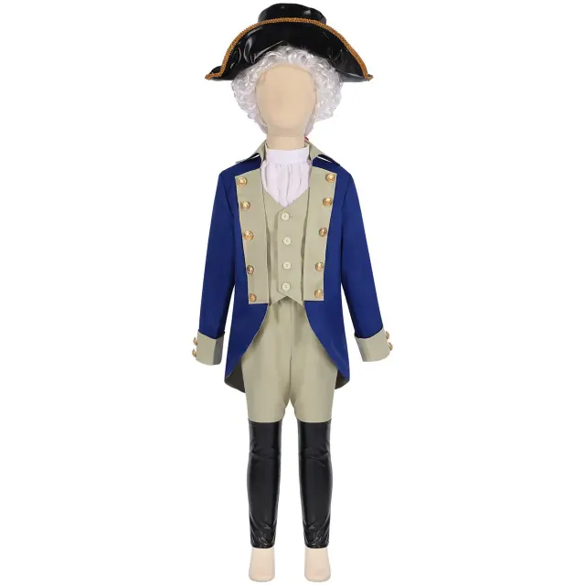 Kids Pirate Captain & President Cosplay Costume for Halloween detail 1