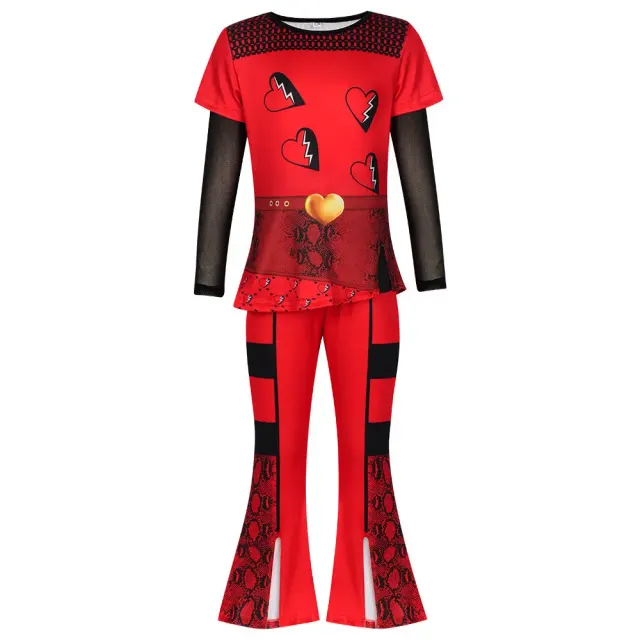 Kids Queen of Hearts Cosplay Costume for Halloween detail 7