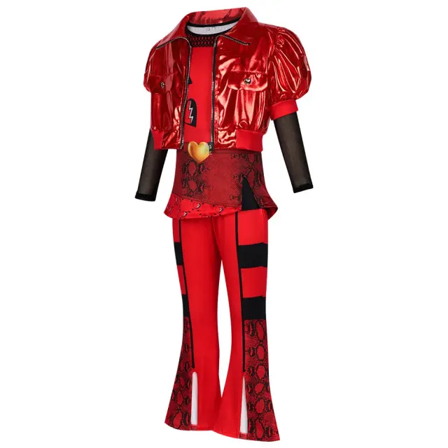 Kids Queen of Hearts Cosplay Costume for Halloween detail 9