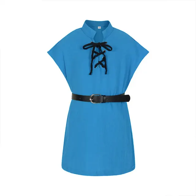 Kids Renaissance Pirate Sleeveless Lace-Up Costume Top detail 1