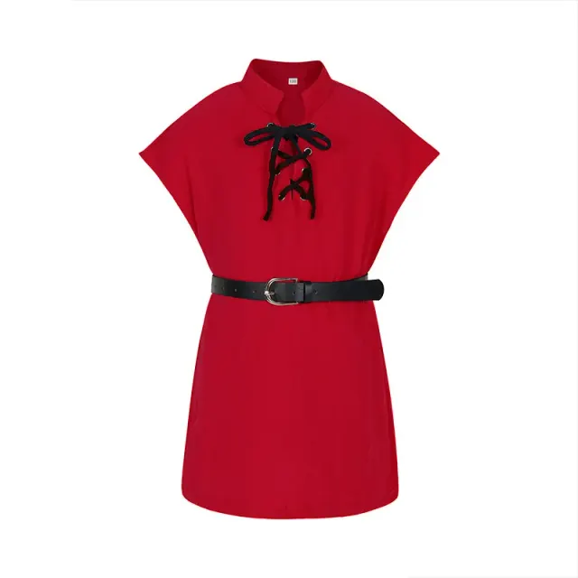 Kids Renaissance Pirate Sleeveless Lace-Up Costume Top detail 11