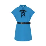 Sleeveless Lace-Up Top - Blue (No Belt)