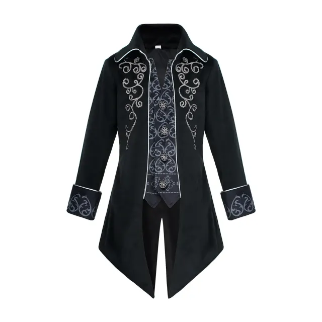 detalle de Disfraz cosplay infantil de frac con ribete plateado de estilo Renacimiento 1