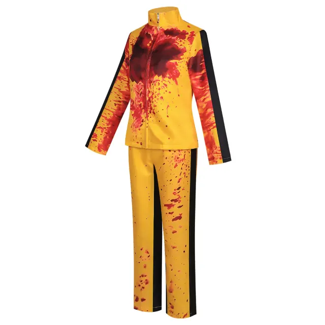 Kill Bill Bride Inspired Yellow Cosplay Tracksuit Set detail 3