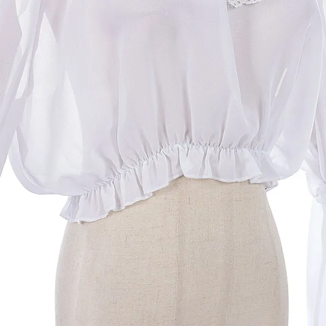 Lolita Long-Sleeve Off-Shoulder Princess Inner Top Halloween detail 4