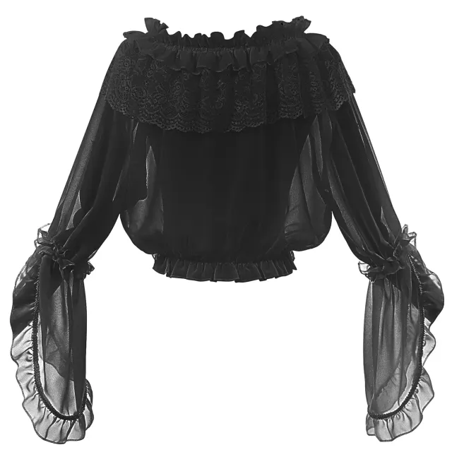 Lolita Long-Sleeve Off-Shoulder Princess Inner Top Halloween detail 6
