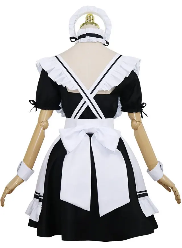 Women's Lolita Maid Cosplay Dress Full Set detail 3