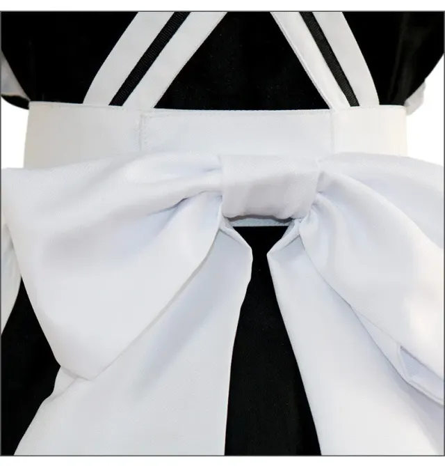 Women's Lolita Maid Cosplay Dress Full Set detail 7