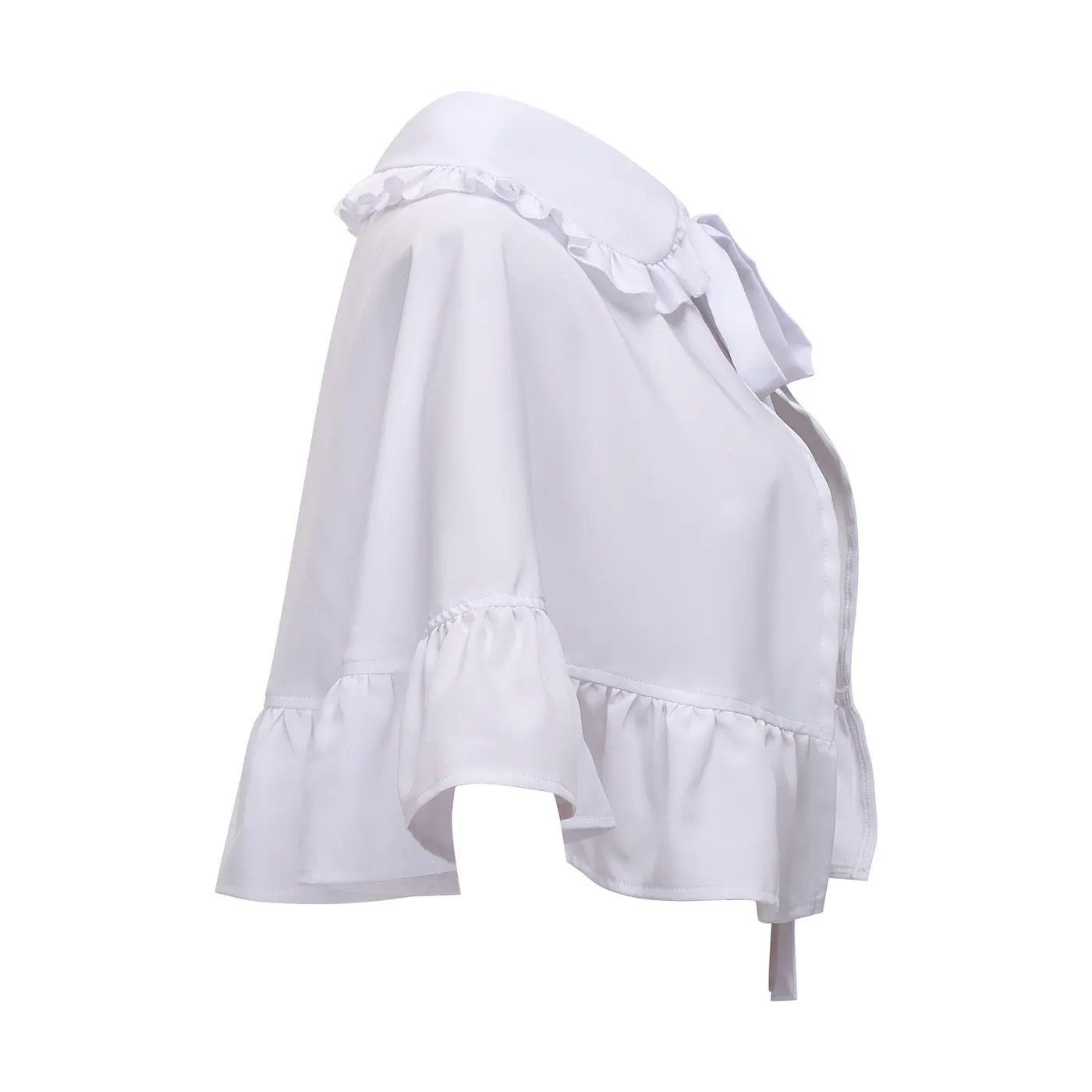 Lolita Ruffled Bow Capelet French Vintage Stage Shrug detail 6