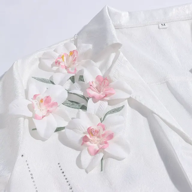 Love and Deepspace Caleb Floating Flowers Cosplay Shirt detail 5