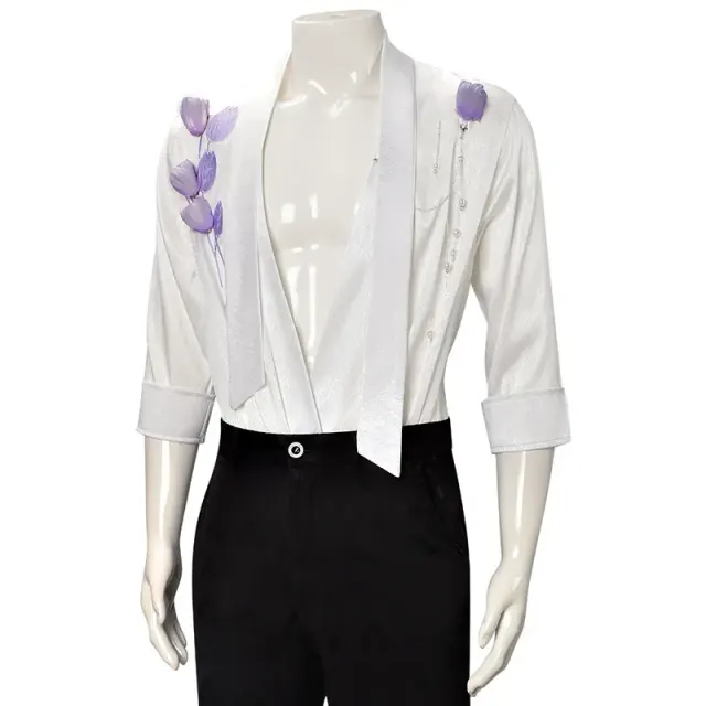Love and Deepspace Caleb Floating Flowers Cosplay Shirt detail 16