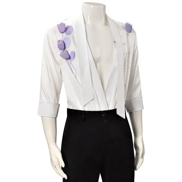 Love and Deepspace Caleb Floating Flowers Cosplay Shirt detail 17