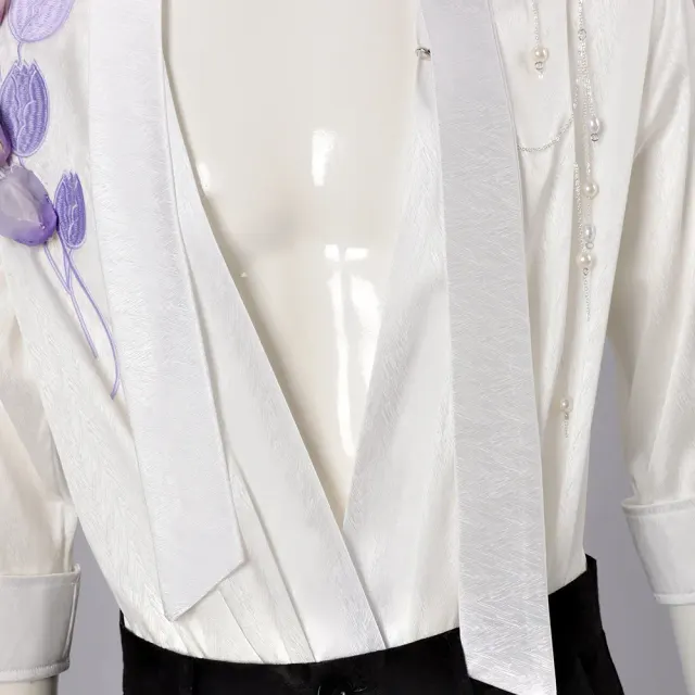 Love and Deepspace Caleb Floating Flowers Cosplay Shirt detail 21