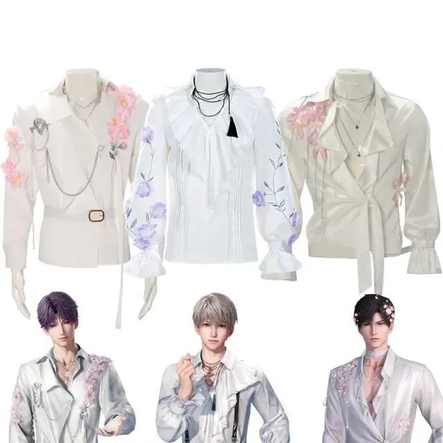 A unisex cosplay shirt in the Li Shen Hidden Flowers in the Forest style.