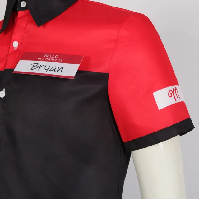 Manny Burger Shop Staff Cosplay Uniform Two-Piece Set detail 5