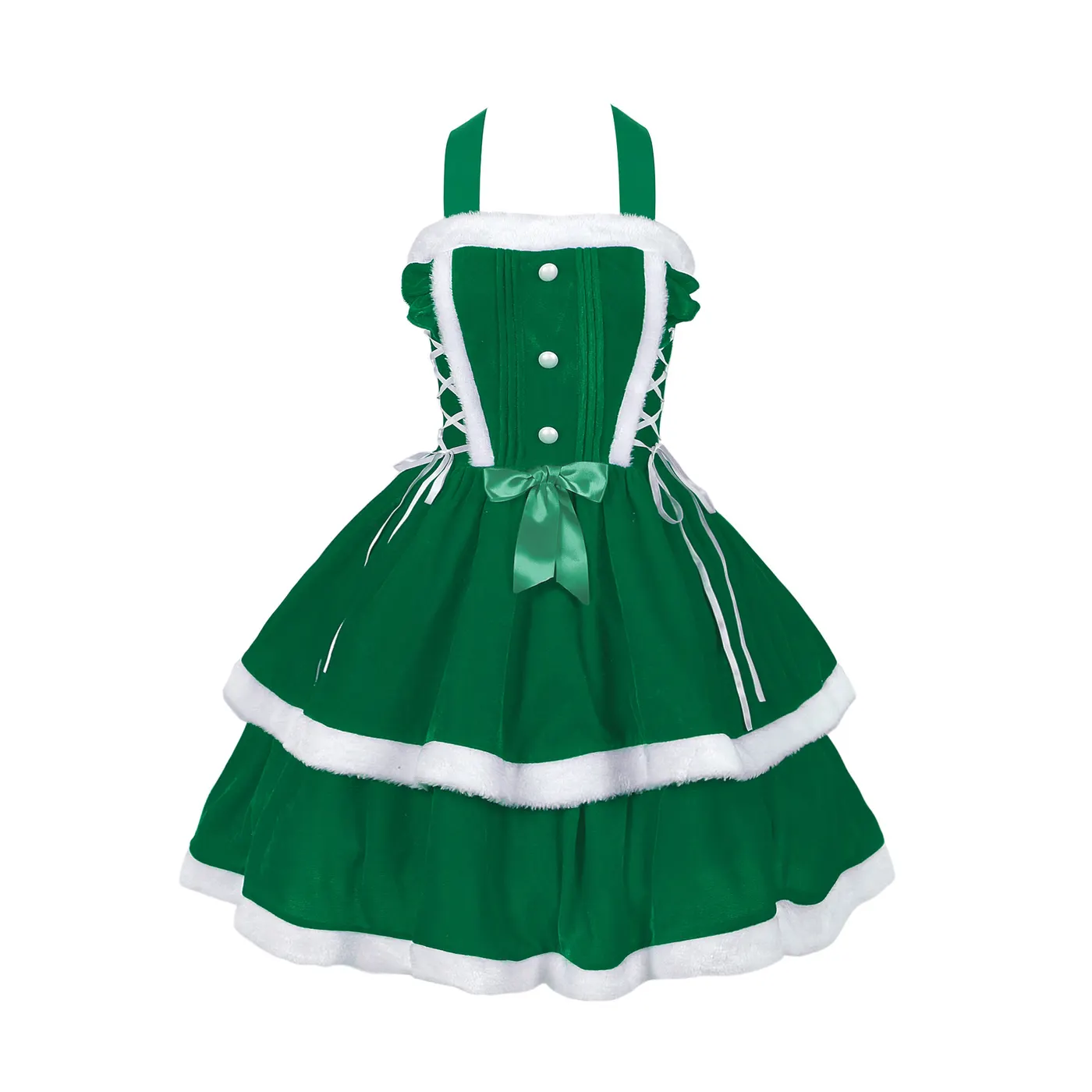 Medieval Sweet Christmas Cosplay Camisole Stage Costume detail 2