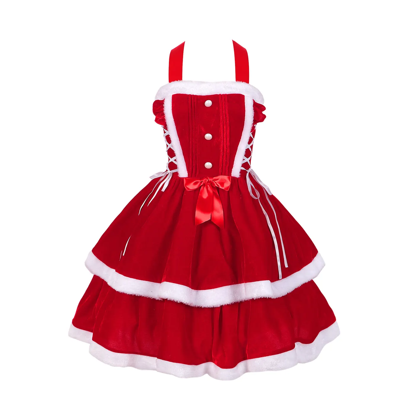 Medieval Sweet Christmas Cosplay Camisole Stage Costume detail 4