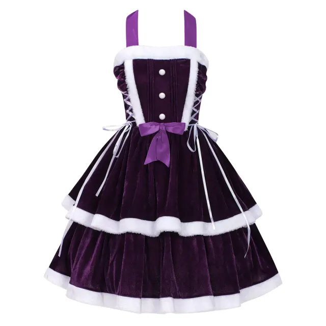 detalle de Disfraz de escenario de camisola cosplay navideña medieval de estilo dulce 13