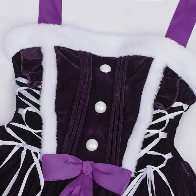 detalle de Disfraz de escenario de camisola cosplay navideña medieval de estilo dulce 17