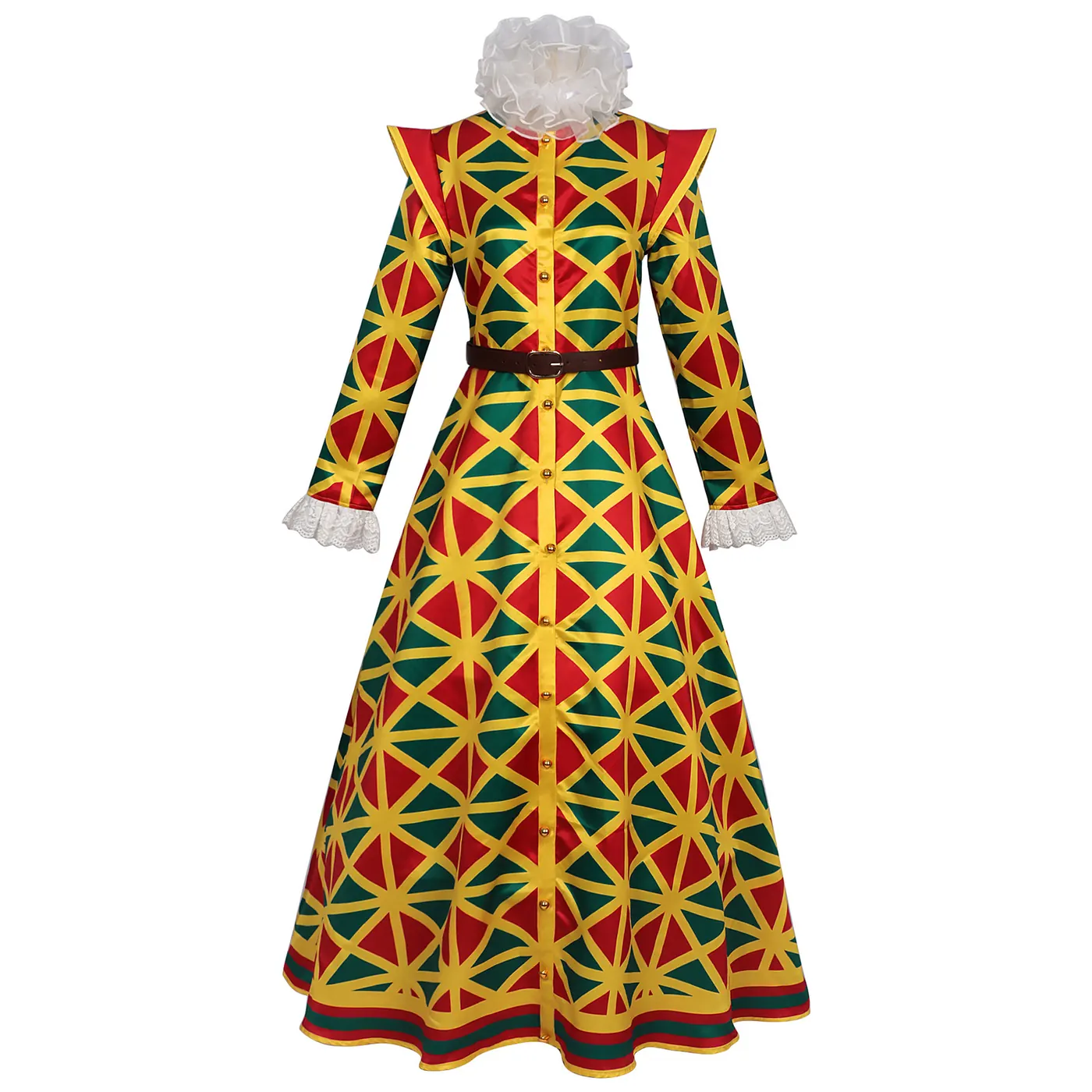 Medieval Circus Clown Couples Costume for Halloween Cosplay detail 5