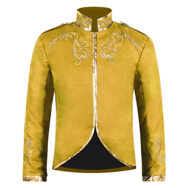 Medieval Court Embroidered Men's Prince Suit Set detail 3