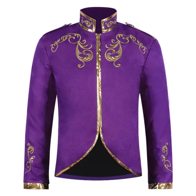 Medieval Court Embroidered Men's Prince Suit Set detail 5
