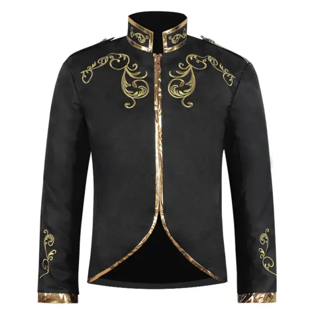 Medieval Court Embroidered Men's Prince Suit Set detail 6