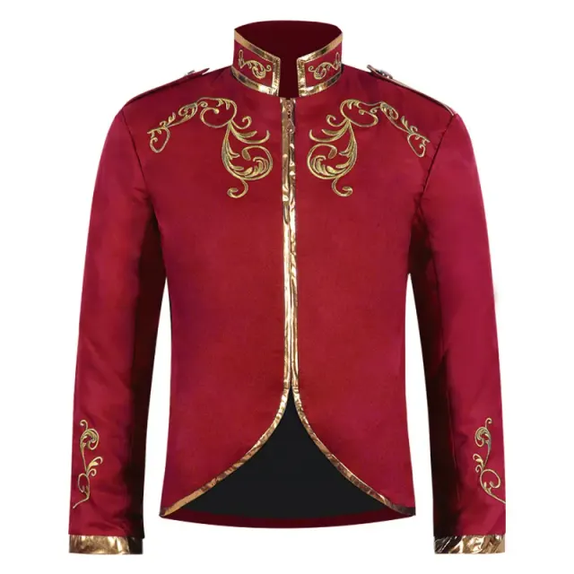 Medieval Court Embroidered Men's Prince Suit Set detail 11