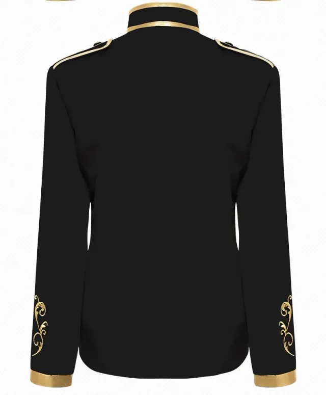Medieval Court Gold Embroidered Prince Cosplay Jacket detail 1