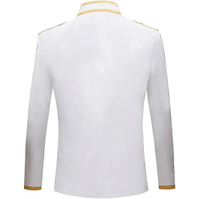 Medieval Court Gold Embroidered Prince Cosplay Jacket detail 3