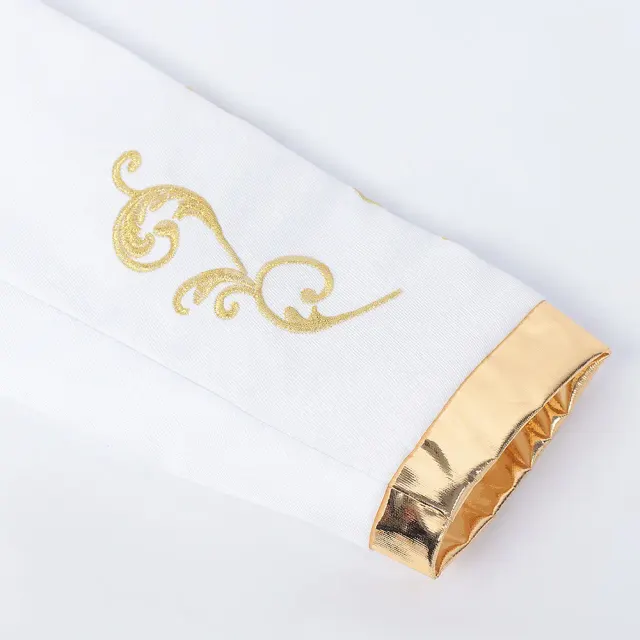Medieval Court Gold Embroidered Prince Cosplay Jacket detail 5