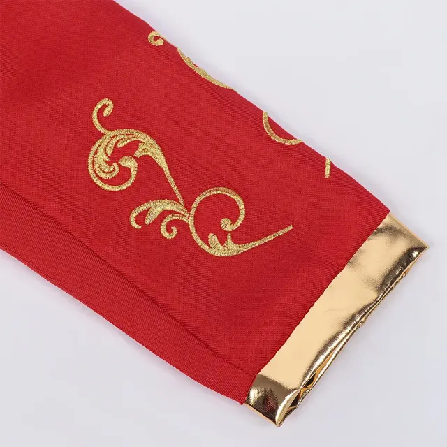 Medieval Court Gold Embroidered Prince Cosplay Jacket detail 12