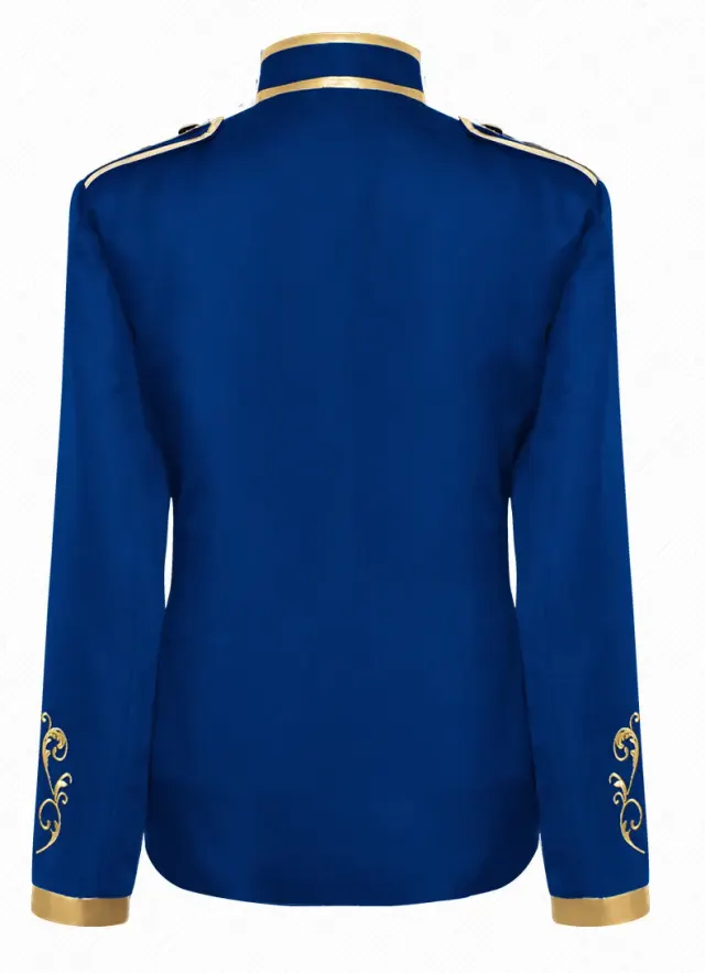 Medieval Court Gold Embroidered Prince Cosplay Jacket detail 14