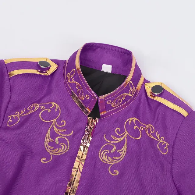 Medieval Court Gold Embroidered Prince Cosplay Jacket detail 24