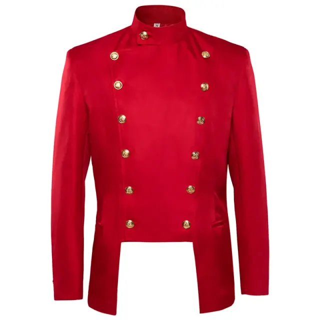 Medieval Court Prince Double-Breasted Stage Jacket for Halloween detail 1