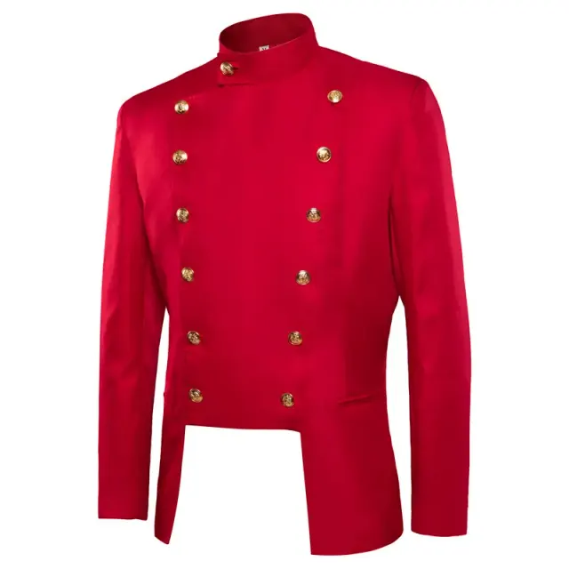 Medieval Court Prince Double-Breasted Stage Jacket for Halloween detail 2