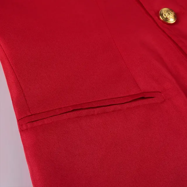 Medieval Court Prince Double-Breasted Stage Jacket for Halloween detail 5