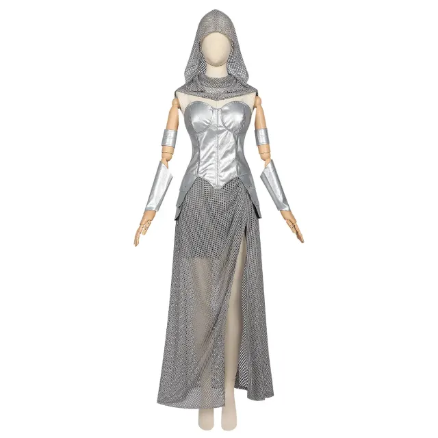 Medieval Faux Chainmail Women's Knight Armor Cosplay Costume detail 1