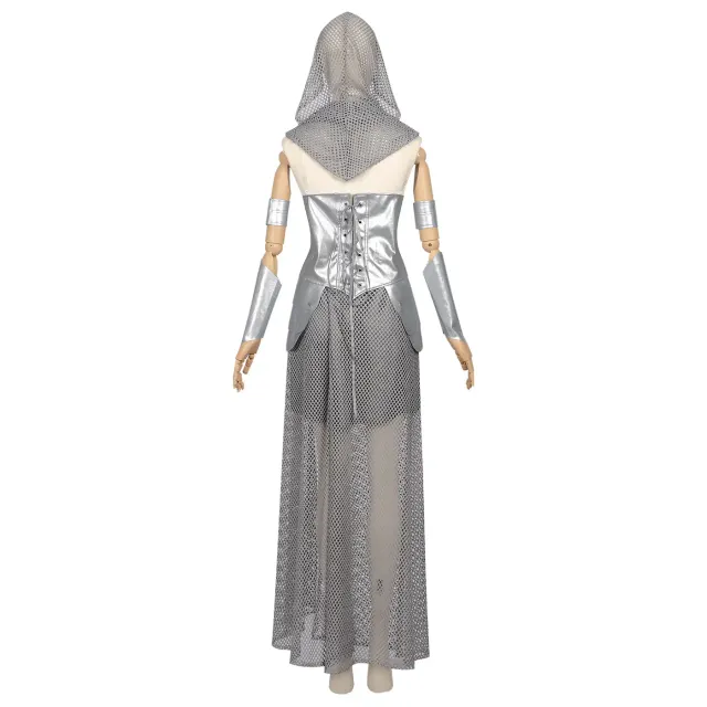 Medieval Faux Chainmail Women's Knight Armor Cosplay Costume detail 2