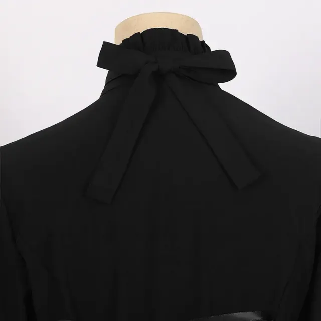 Medieval French Lace Ruffle Stand Collar Halloween Cosplay Shirt detail 5