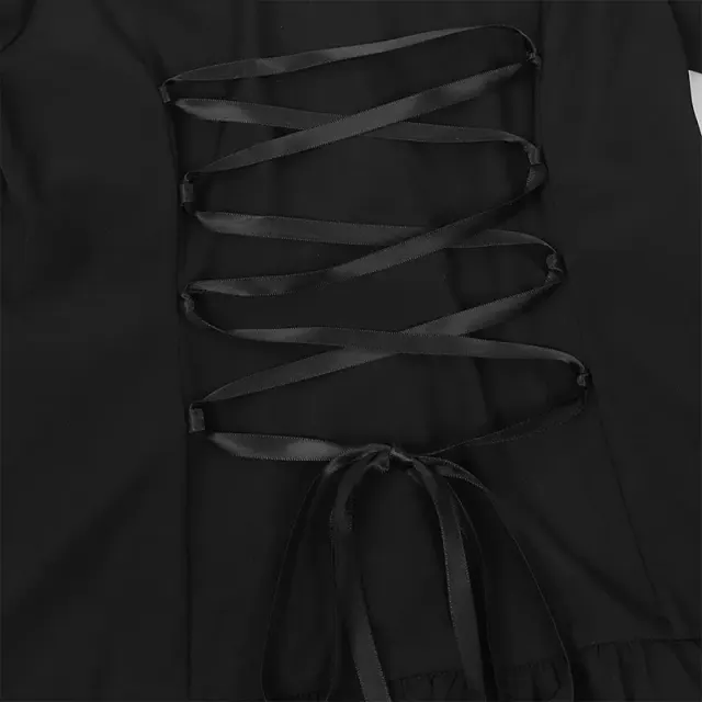 Medieval French Lace Ruffle Stand Collar Halloween Cosplay Shirt detail 11