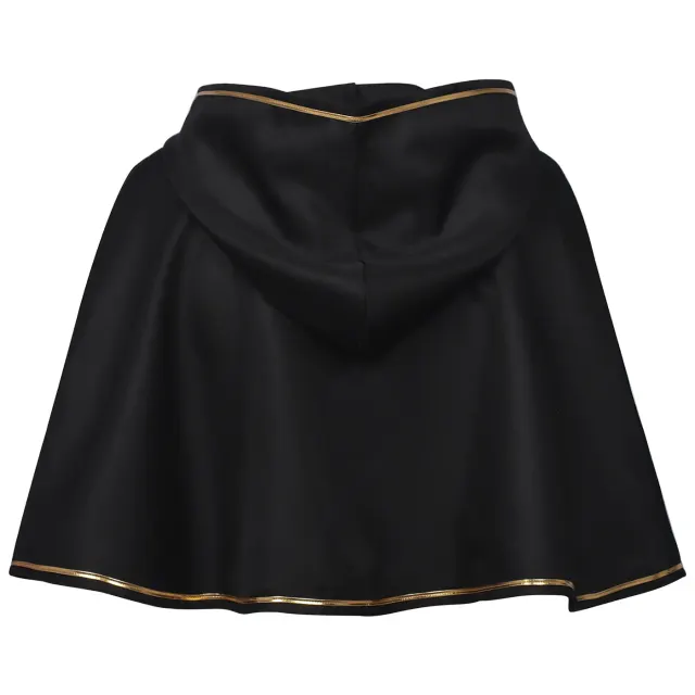 Unisex Medieval Gold-Trim Hooded Cape Halloween Cosplay Costume detail 7